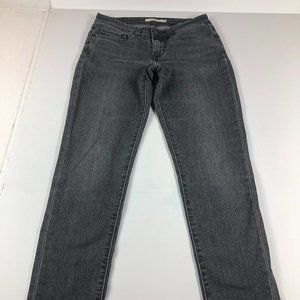 Levi's Jeans Women's 27 711 Skinny Fit Low Rise Black Faded Stretch Denim Pants